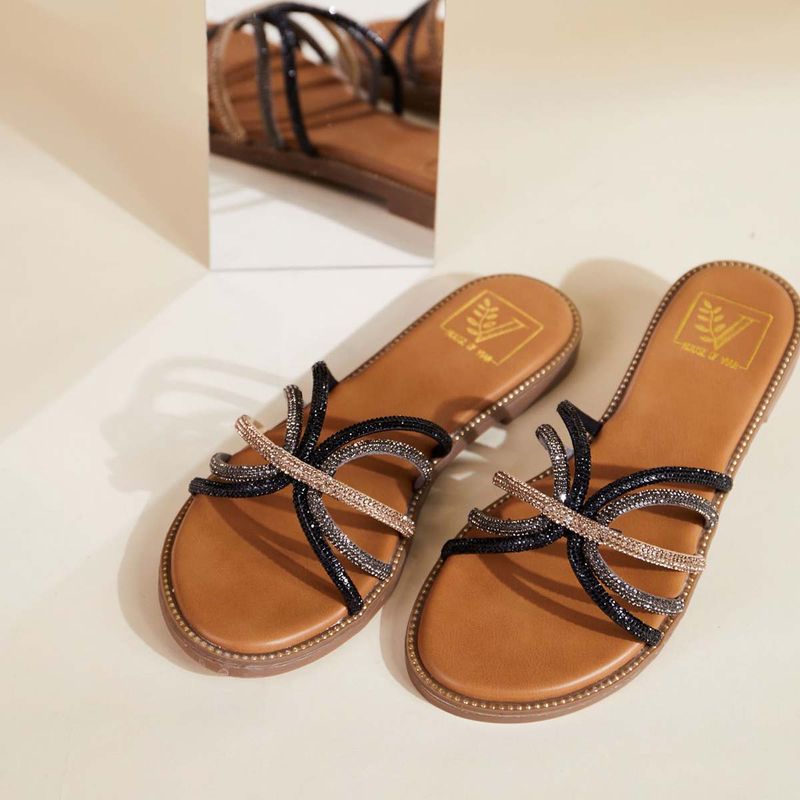 House of Vian Lana Black Flats (EURO 36)