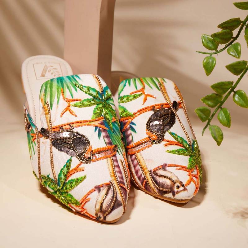 House of Vian Cream Happy Hornbill Mules (EURO 36)