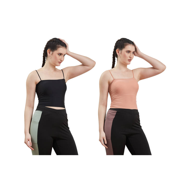 G Heist Multi-Color Assorted Lightly Padded Sports Bra (Pack Of 2) (XS)