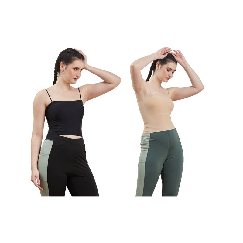 G Heist Multi-Color Assorted Lightly Padded Sports Bra (Pack Of 2) (XS)