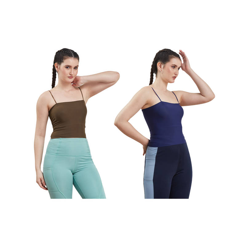 G Heist Multi-Color Assorted Lightly Padded Sports Bra (Pack Of 2) (XS)