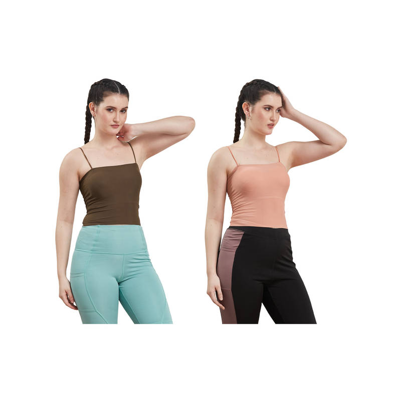 G Heist Multi-Color Assorted Lightly Padded Sports Bra (Pack Of 2) (XS)