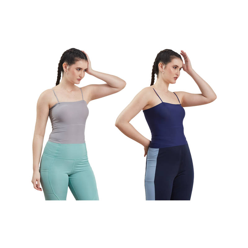 G Heist Multi-Color Assorted Lightly Padded Sports Bra (Pack Of 2) (XS)