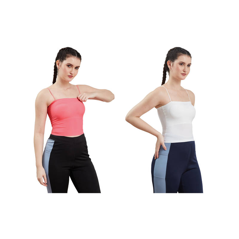 G Heist Multi-Color Assorted Lightly Padded Sports Bra (Pack Of 2) (XS)