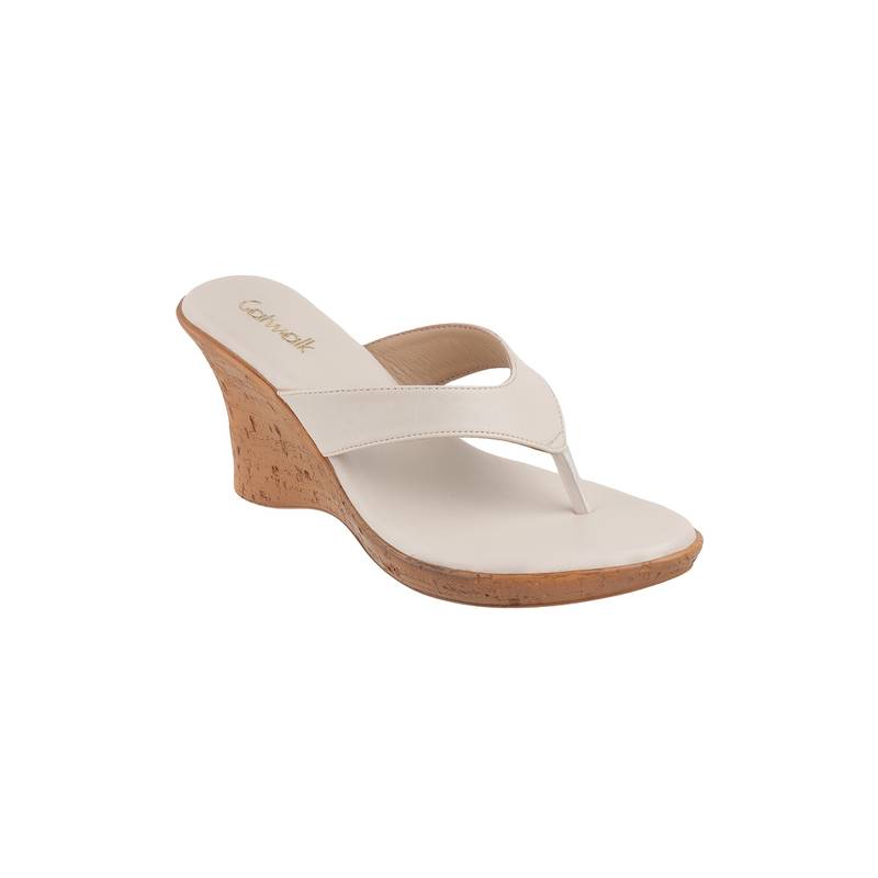 Catwalk Women Wedges Heels - Off White (UK 5)