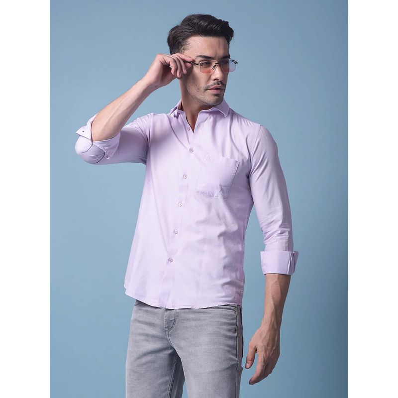 CRIMSOUNE CLUB Men Solid Purple Shirt (M)