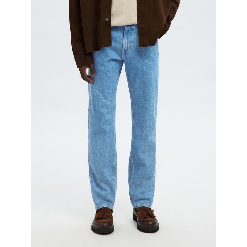 Selected Men Light Blue Organic Cotton Slim Fit Jeans (29/32)
