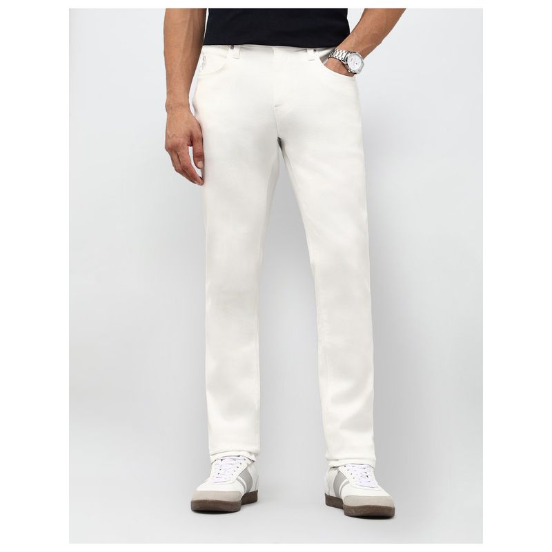U.S. Polo Assn. Denim Co. Men White Brandon Slim Tapered Fit Jeans (30)