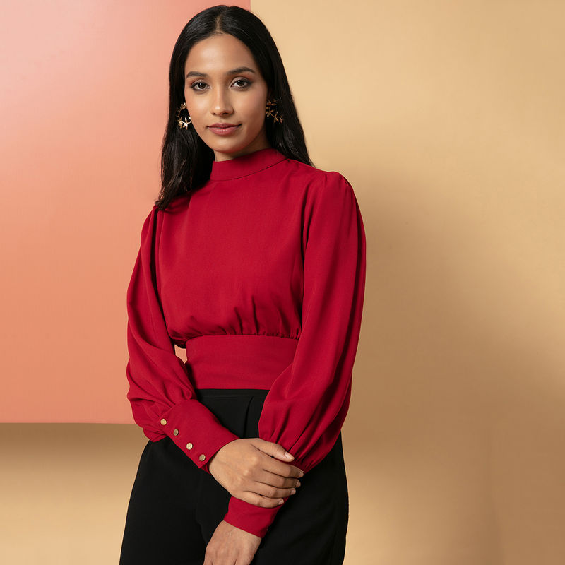 Twenty Dresses By Nykaa Fashion Red Be A Stunner Top - Red (XXL)