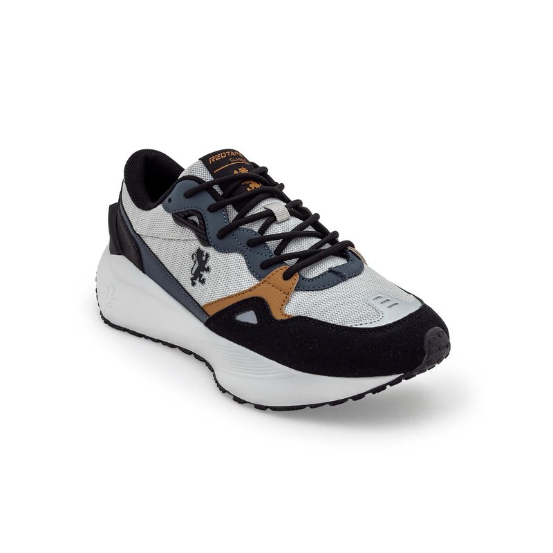 Red Tape Men Colorblocked Grey and Blue Lifestyle Sneakers (UK 9)