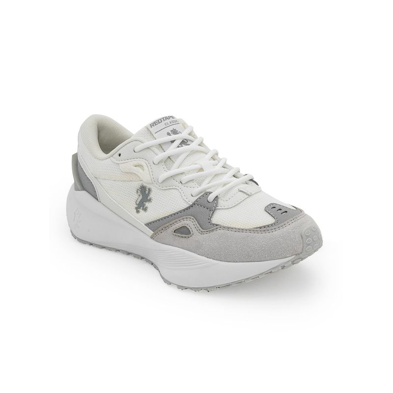 Red Tape Women Colorblocked White and Grey Lifestyle Sneakers (UK 5)
