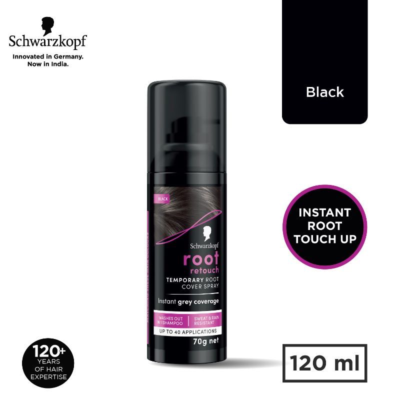 Schwarzkopf Root Retouch Temporary Root Cover Hair Color Spray - Black