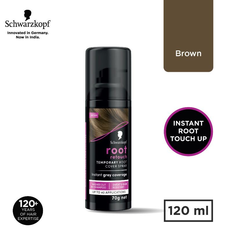 Schwarzkopf Root Retouch - Temporary Root Cover Hair Color Spray - Brown