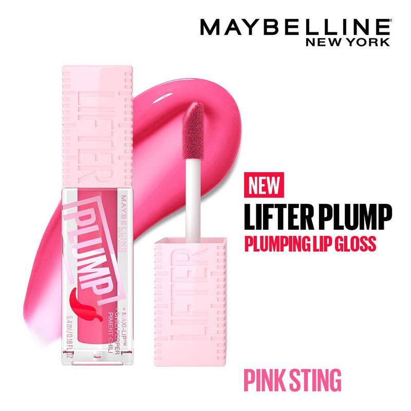 Maybelline New York Lifter Plump - Plumping Lip Gloss - Pink Sting