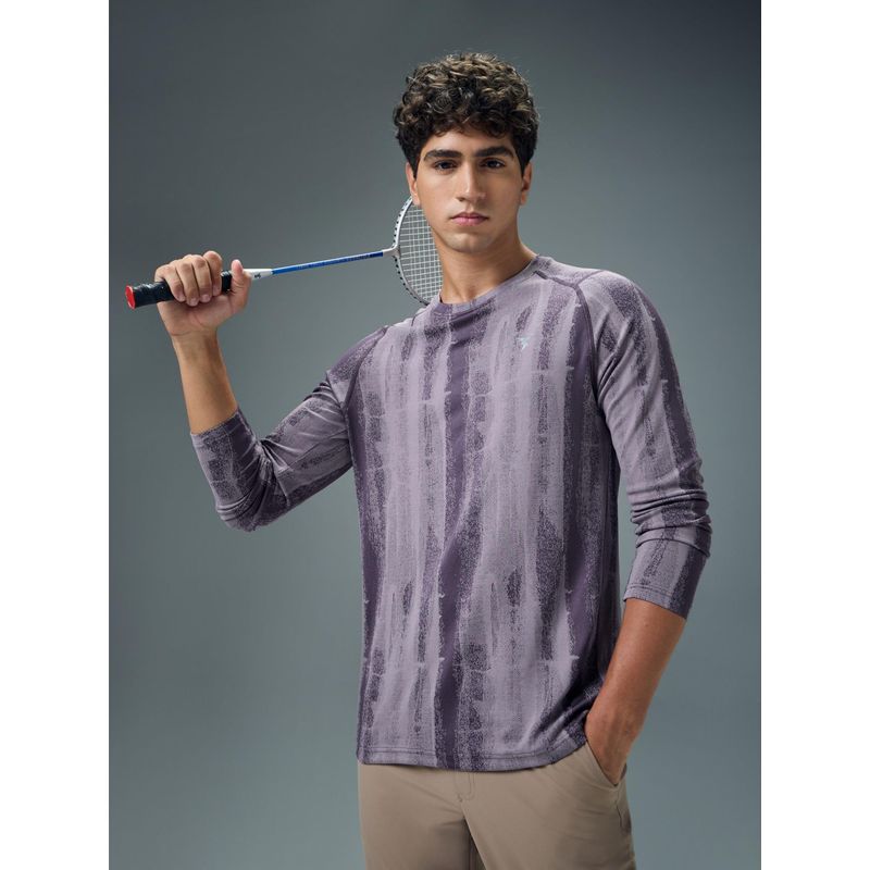 Technosport Men Jacquard Slim Fit Round Neck Sports T-Shirt with Double Cool (2XL)