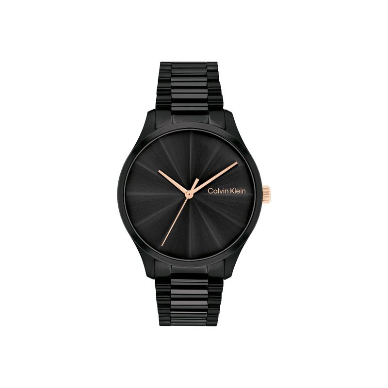 Calvin Klein Burst Quartz Black Round Dial Unisex Watch - 25200233