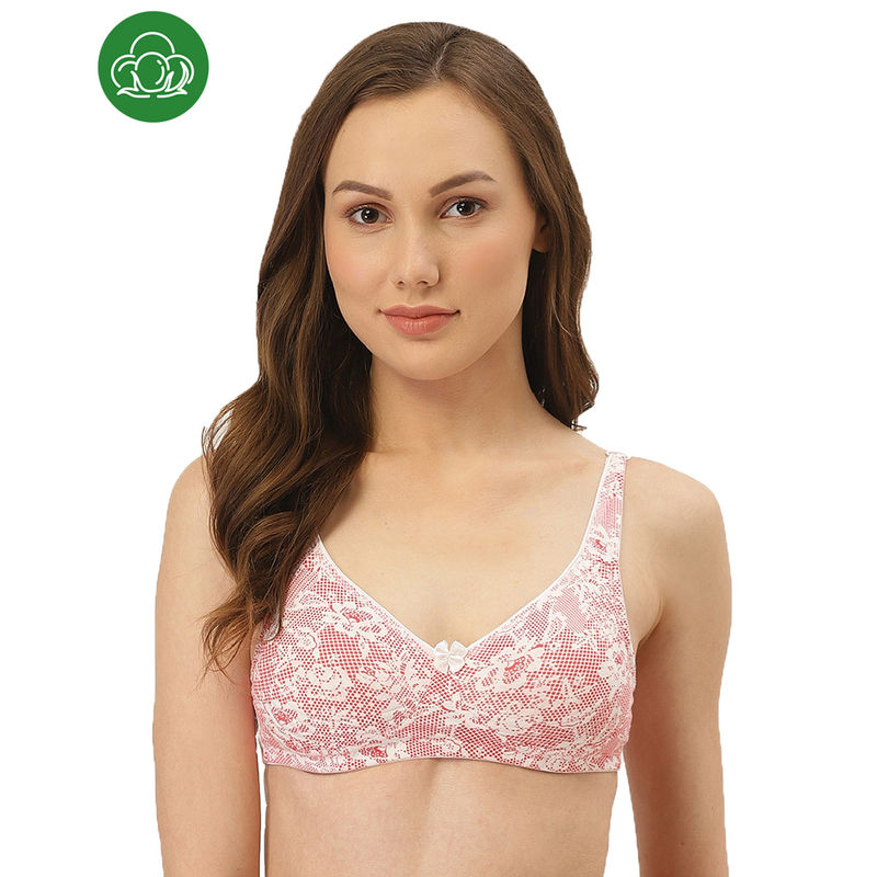 Inner Sense Organic Cotton Antimicrobial Seamless Side Support Bra - Pink (42D)