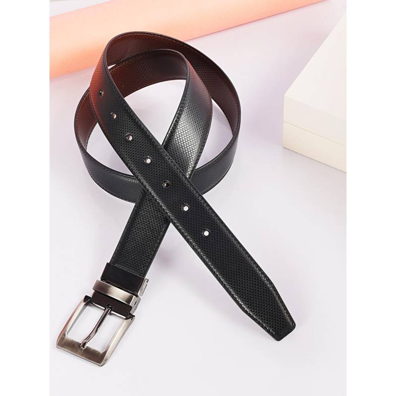 ZEVORA Men Reversible Belt-Black (46)