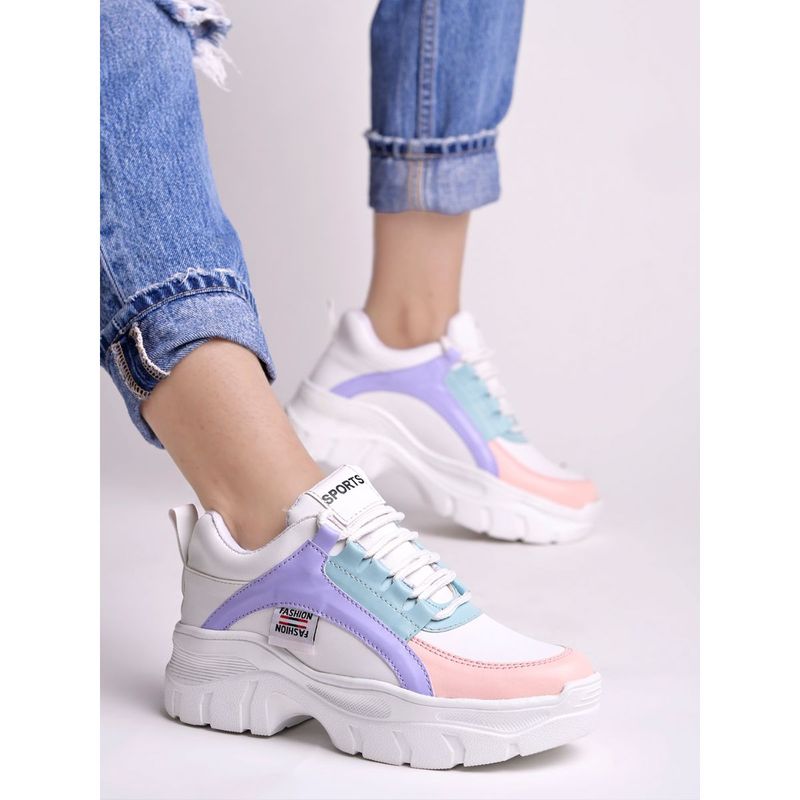 Shoetopia Smart Casual White Sneakers for Women (EURO 39)
