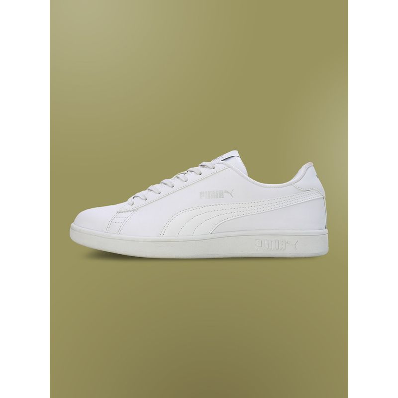 Puma Smashic Unisex White Sneakers (UK 3)