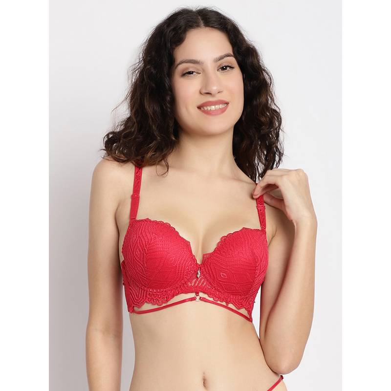 Makclan Timeless Elegance Lace Brassiere Red (32B)