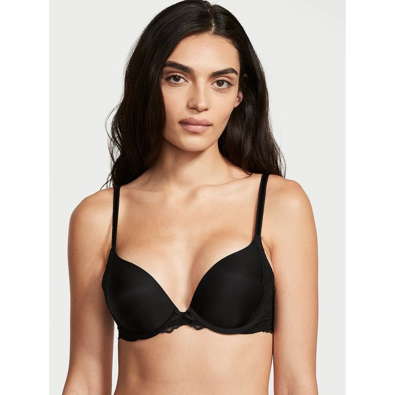 Victoria's Secret Dream Angels Smooth Push-Up Bra with Lace Black (36D)