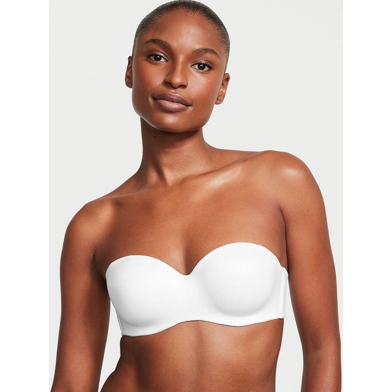 Victoria's Secret Body By Victoria Lightly Lined Smooth Strapless Bra White (38DDD)