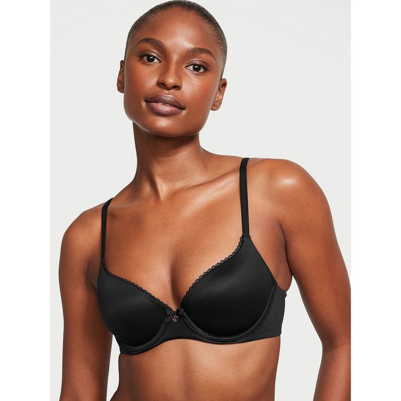 Victoria's Secret Body By Victoria Lightly Lined Smooth Demi Bra Black (34C)