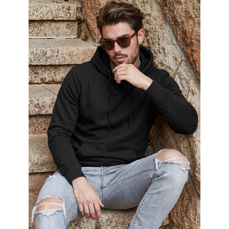 Bewakoof Men's Black Hoodies (M)