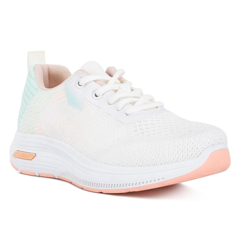 London Rag Off White & Blue Synthia Contrasting Chunky Sneakers (EURO 37)