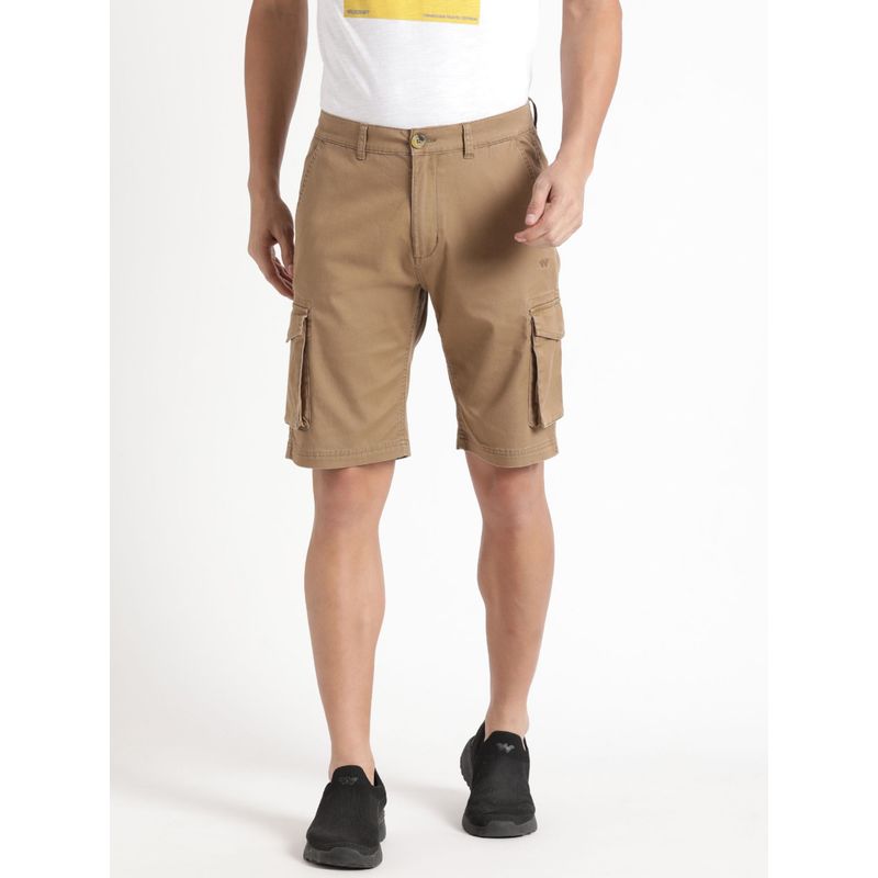 Wildcraft Java 6 Pocket Cargo Short-Khaki (S)