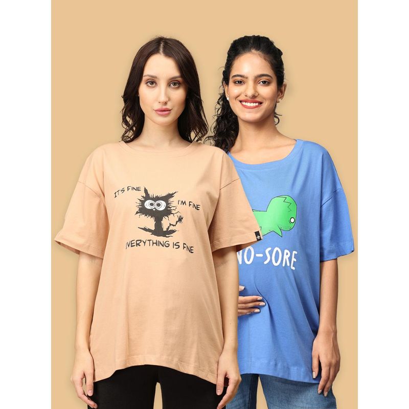The Mom Store Oversized Mumma T-Shirts (Set of 2) (S)