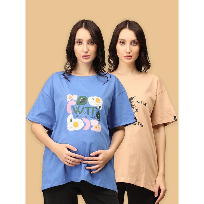 The Mom Store Oversized Mumma T-Shirts (Set of 2) (XL)