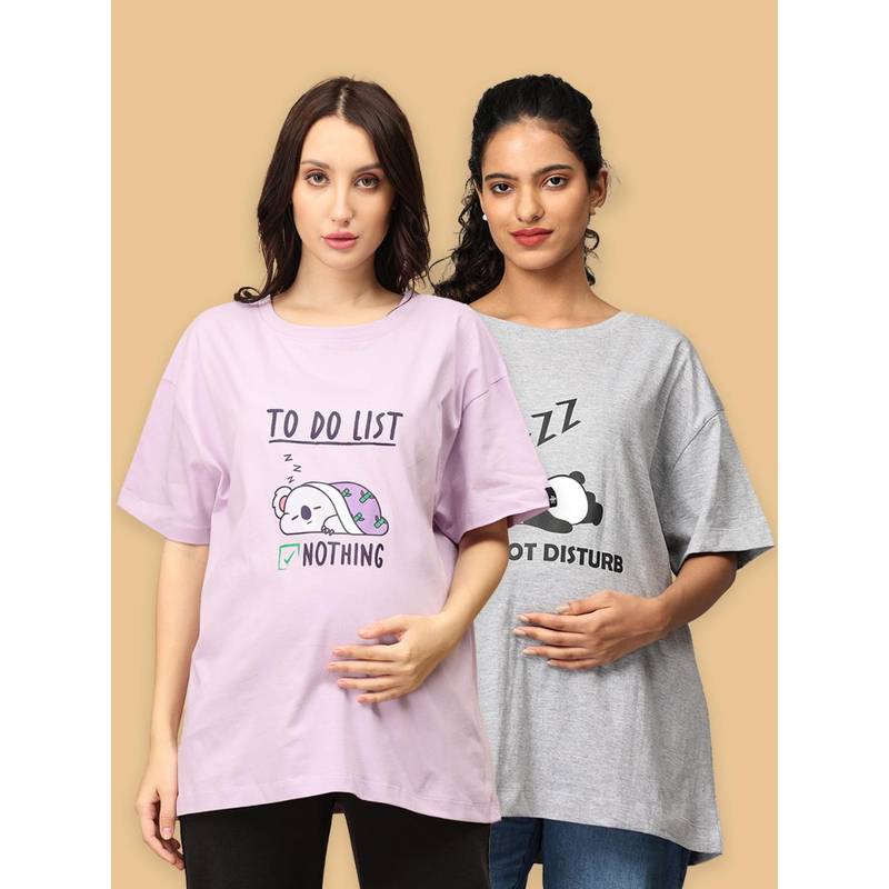 The Mom Store Oversized Mumma T-Shirts (Set of 2) (3XL)