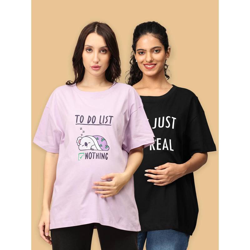 The Mom Store Oversized Mumma T-Shirts (Set of 2) (S)