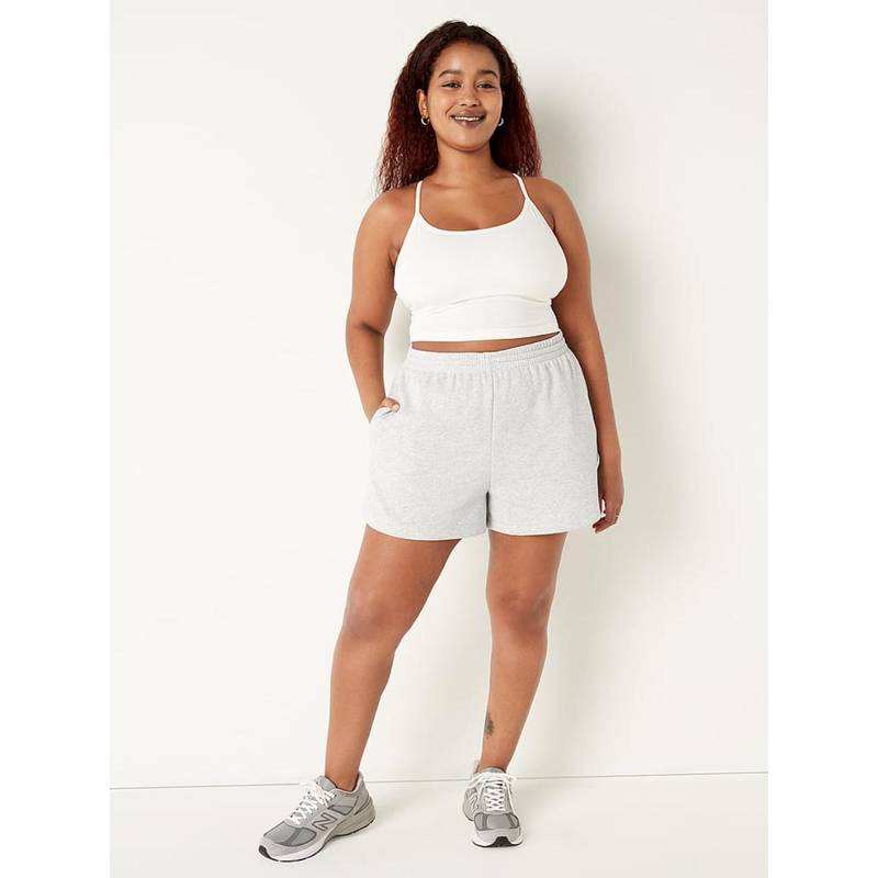 Victoria's Secret Women Grey Solid High-Waist Campus Shorts (L)