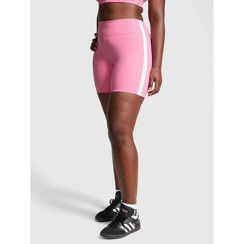 Victoria's Secret Women Pink Solid 6" Soft Ultimate High Waist Biker Shorts (L)