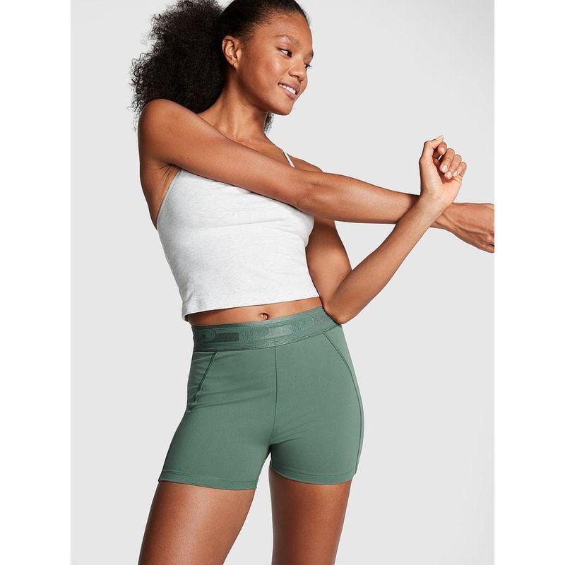 Victoria's Secret Women Green Solid Ultimate 3" Bike Shorts (XS)