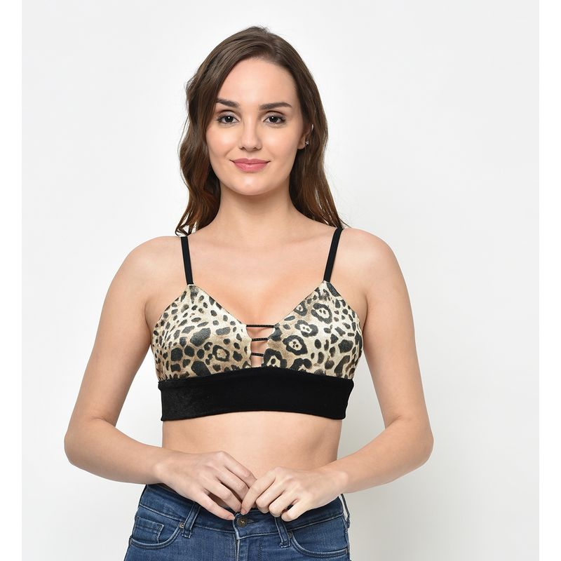 Da Intimo Leopard Print Bralette - Multi-Color (30A)