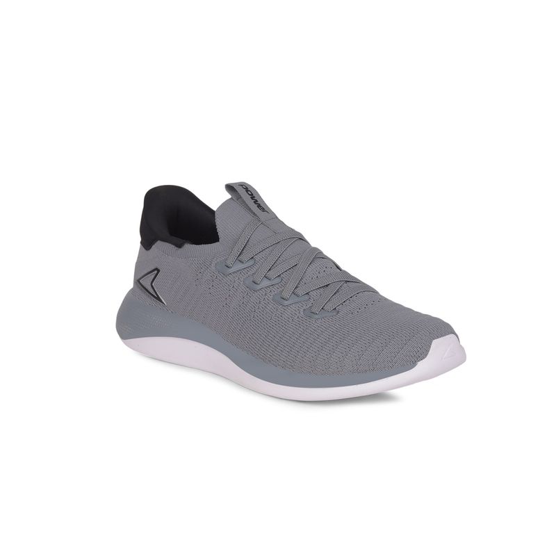 Power Men Slip On Sports Grey Running Shoes (UK 10)