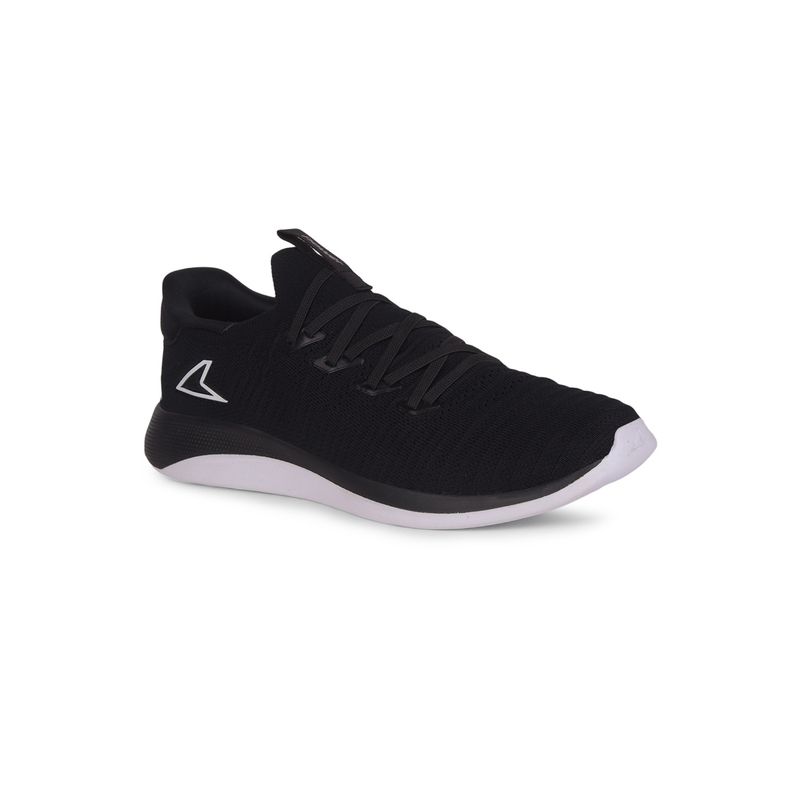 Power Men Slip On Sports Black Running Shoes (UK 6)