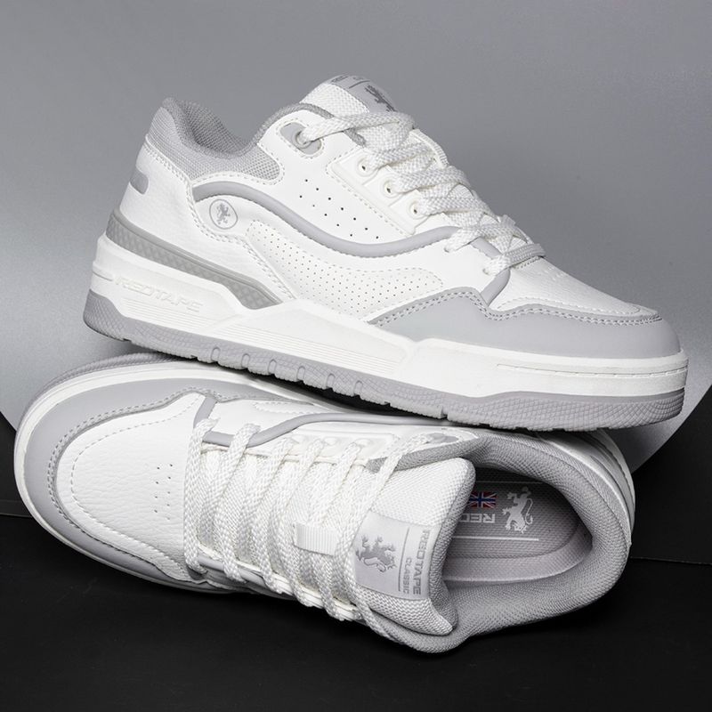 Red Tape Women Colorblocked White and Grey Sneakers (UK 3)
