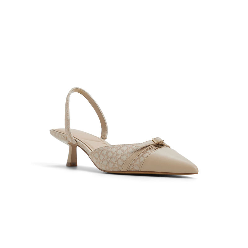 Aldo Caramen Women Beige Kitten Heels Sandals (UK 6)