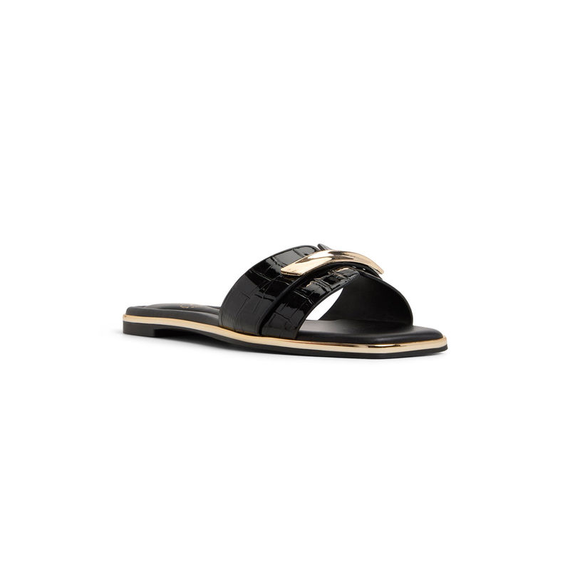 Aldo Darlina Women Black Open Toe Flats (UK 4)