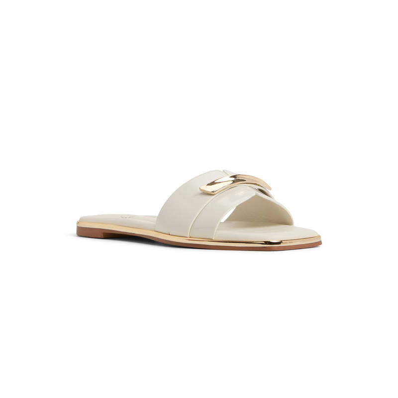 Aldo Darlina Women White Open Toe Flats (UK 6)