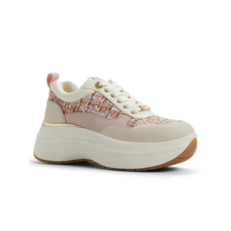 Aldo Etiene Women Pink Textured Sneakers (UK 6)