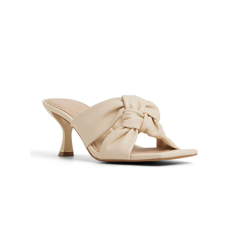 Aldo Galaveth Women Beige Solid Heels Sandals (UK 3)