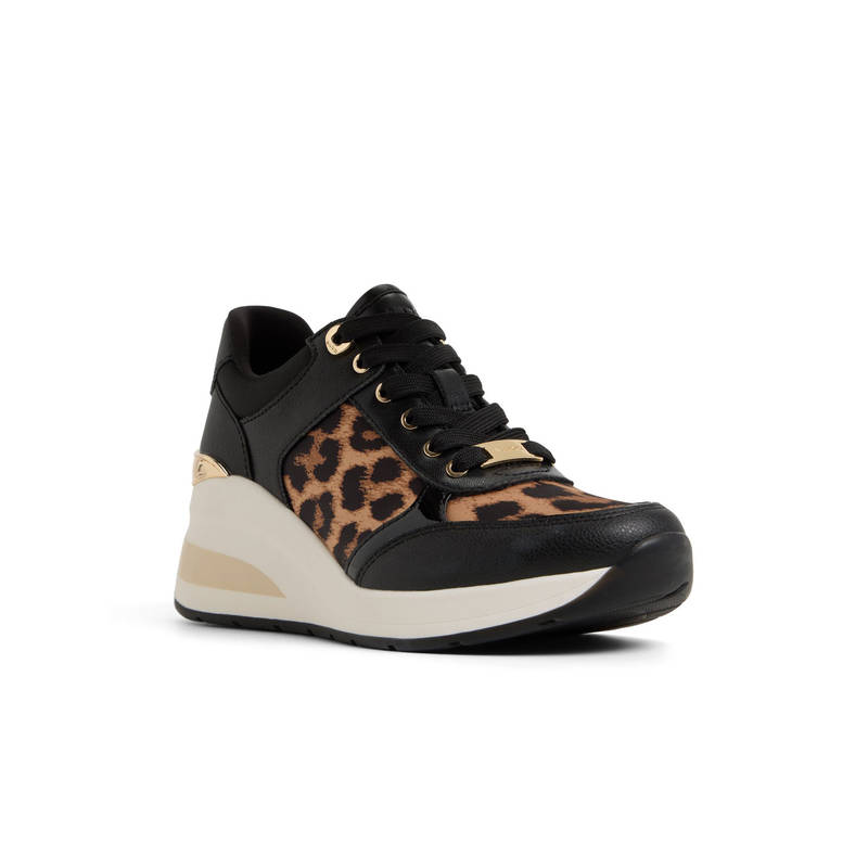 Aldo Iconistep Women Brown Animal Print Sneakers (UK 8)