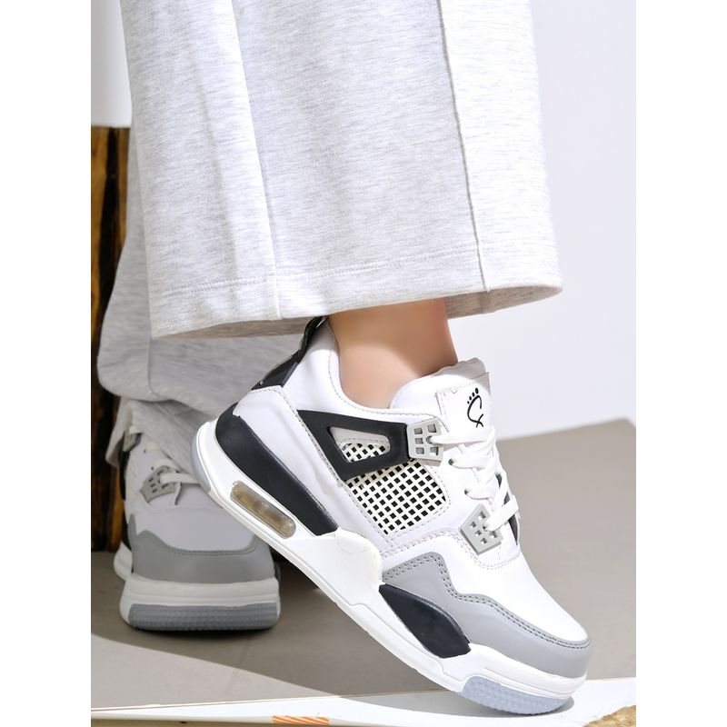 Shoetopia Smart Casual Lace-Up Trendy Grey Sneaker for Women (EURO 36)