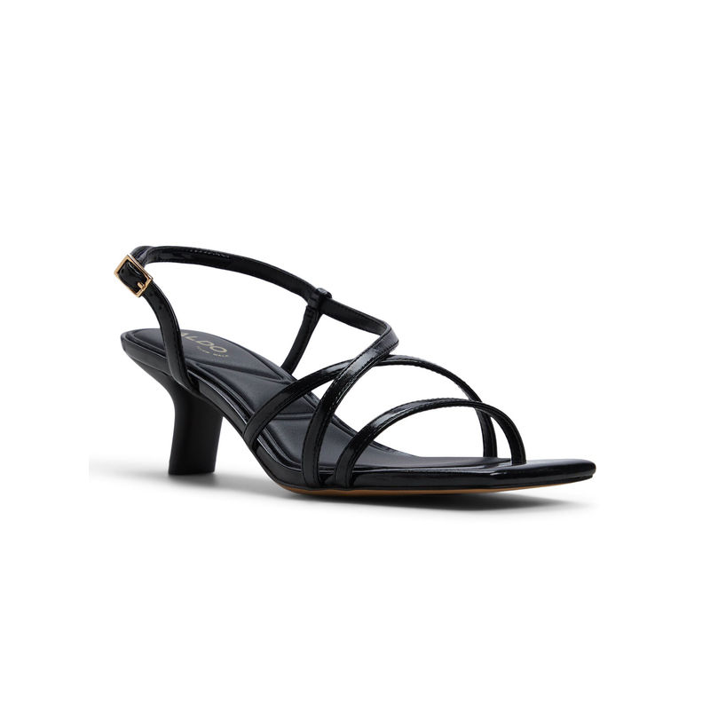 Aldo Lendacan Women Black Spool Heel Sandals (UK 8)